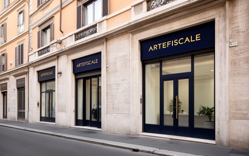 Vista della zona ufficio di ArteFiscale a Roma