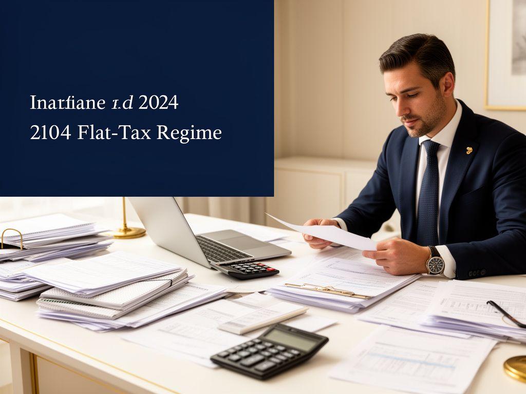 Professionista che consulta una guida sul regime forfettario 2024